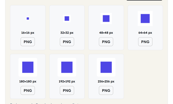 all favicon sizes