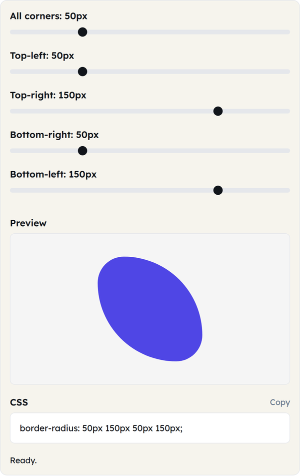 border radius card