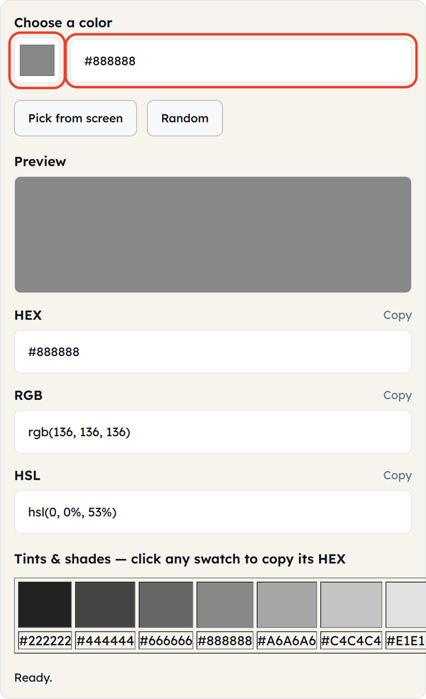 choose color controls