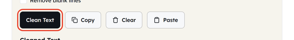 clean text button