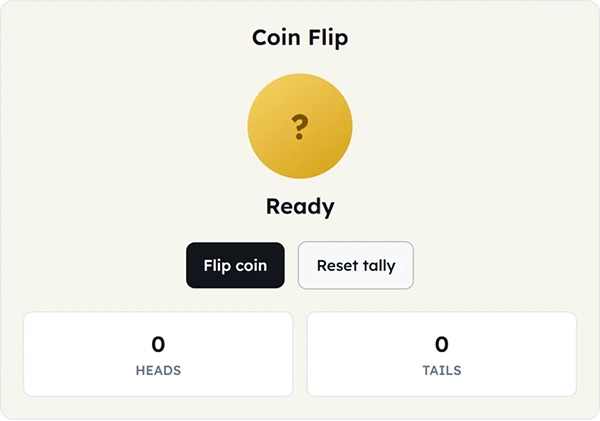 coin flip section