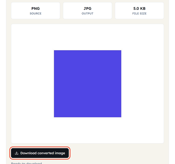 conversion size readout