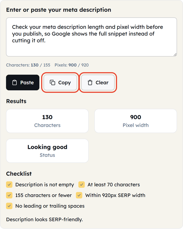 copy and clear
