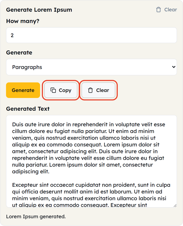 copy and clear