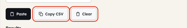 copy csv clear