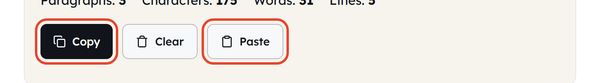 copy paste buttons