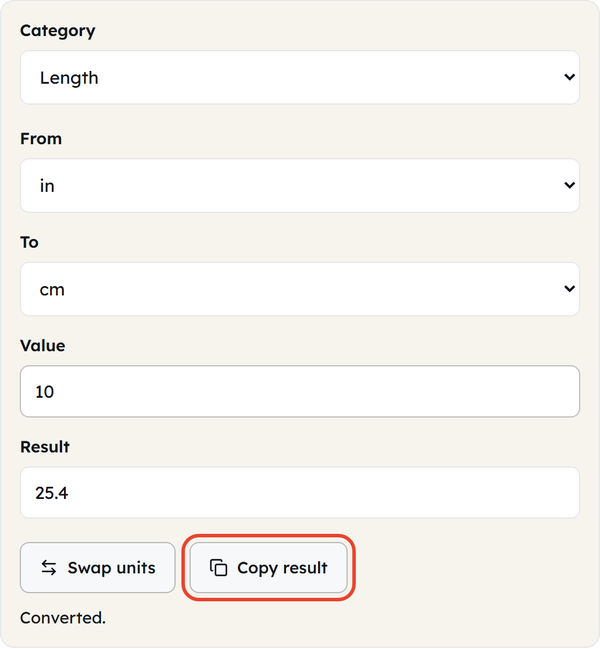 copy the result