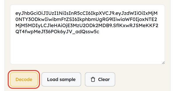 decode button