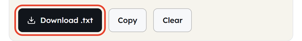 download txt button