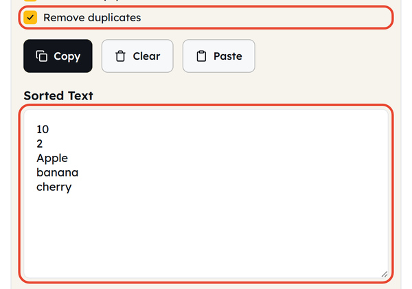 duplicates removed result