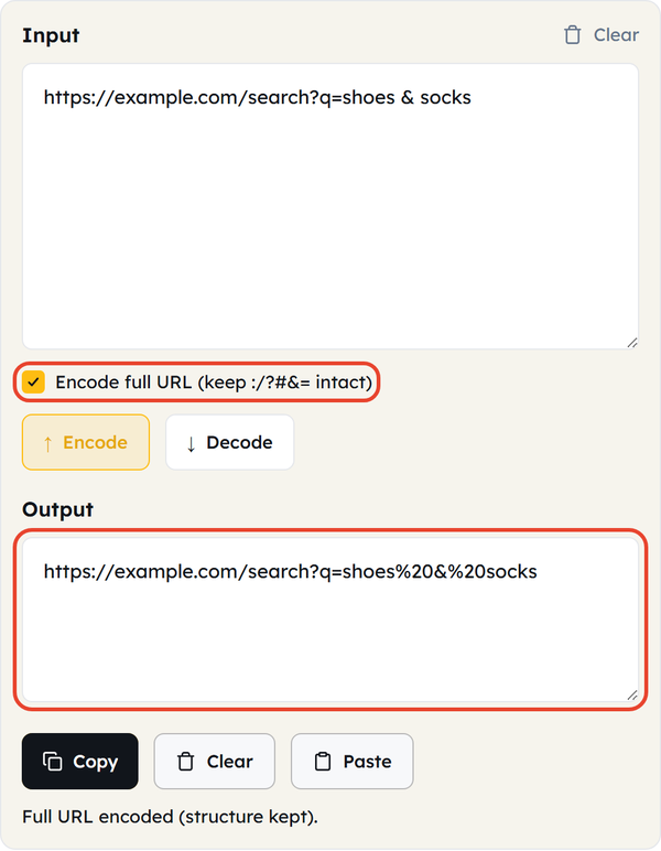 full url mode