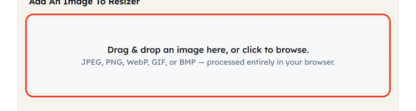 image dropzone