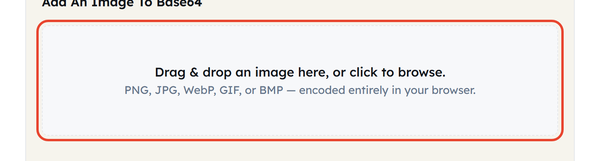 image dropzone