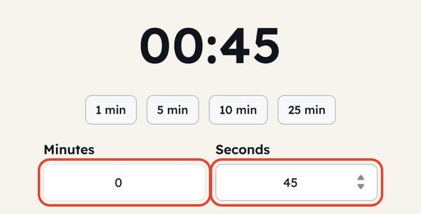 minutes and seconds