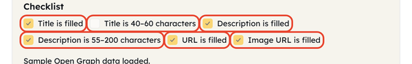 og checklist status
