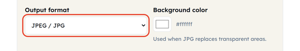output format choice