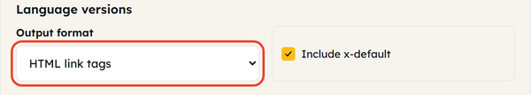 output format choices