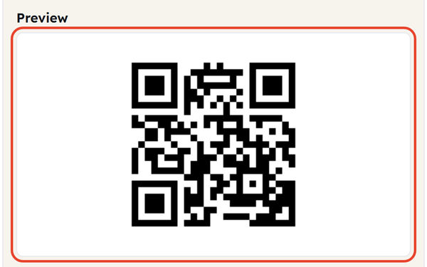 QR code preview panel