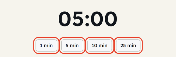 quick preset buttons