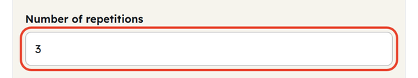 repetition count field