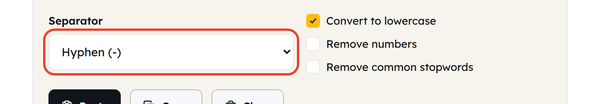 separator choice