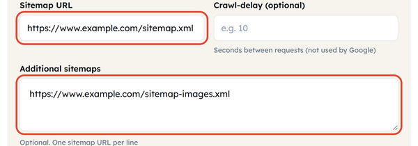 sitemap urls