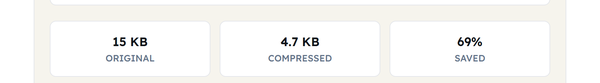 size savings readout
