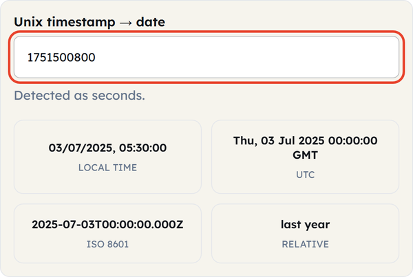 timestamp to date