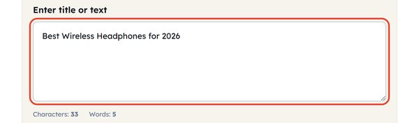 title input box