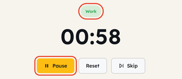work block running