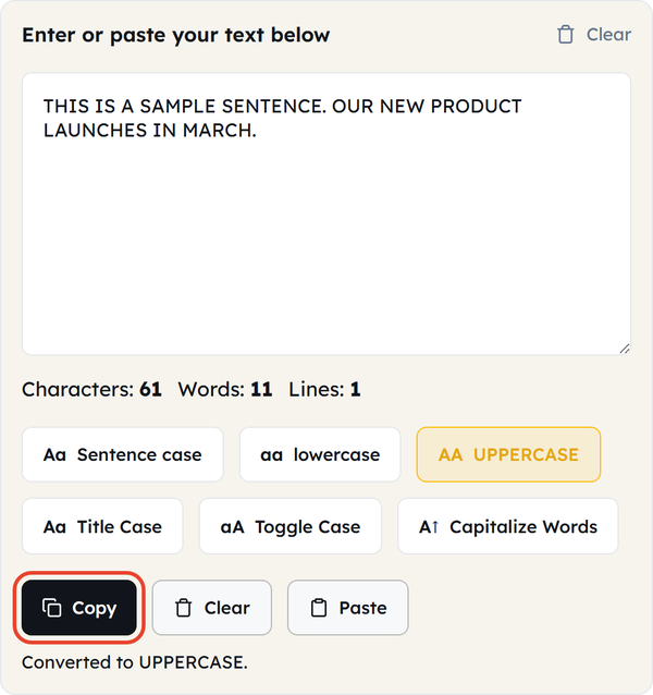 copy button