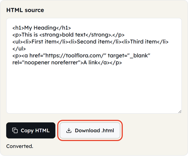 download html file