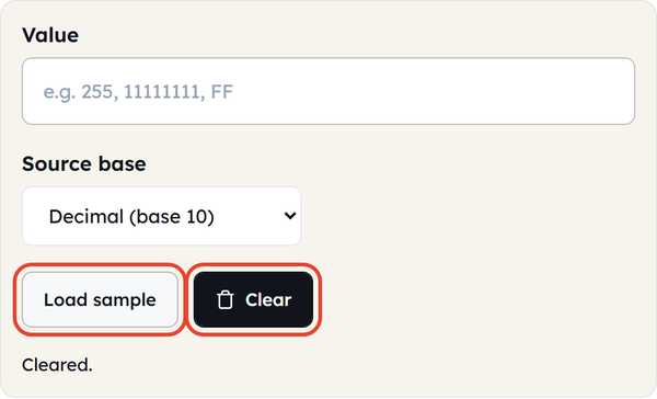 load sample button