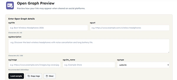 open graph preview