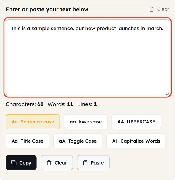 text area filled